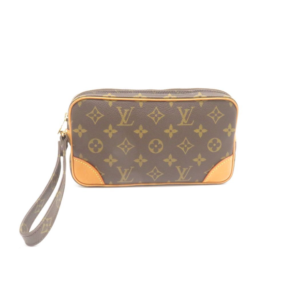 Louis Vuitton Marly Dragonne PM Monogram Handbag Canvas Brown
