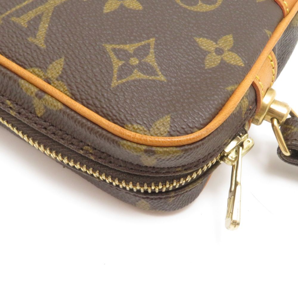 Louis Vuitton Marly Dragonne PM Monogram Handbag Canvas Brown — view 8