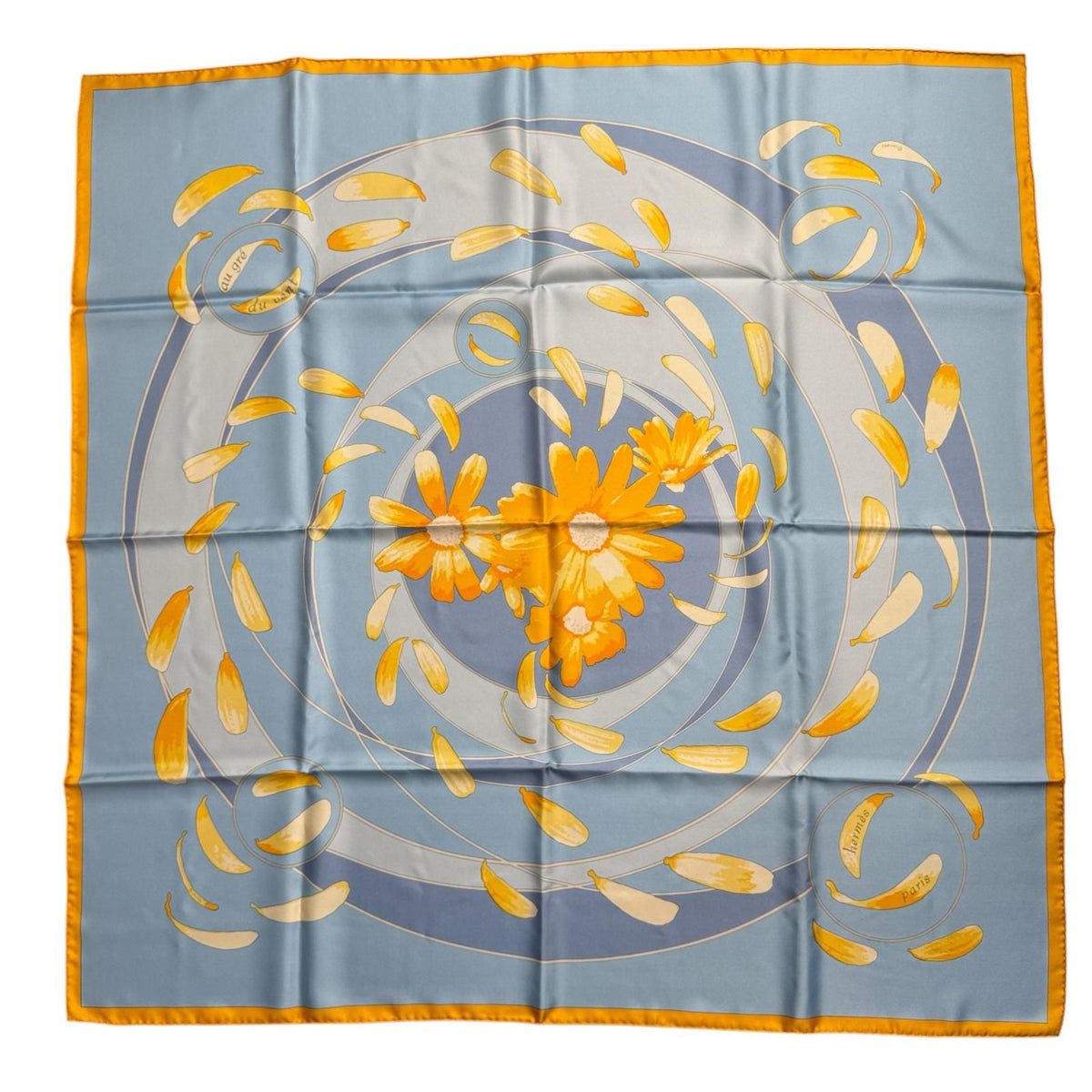 Hermes Carre 90 Leave It to the Wind Reval Chain Ko Silk Scarf