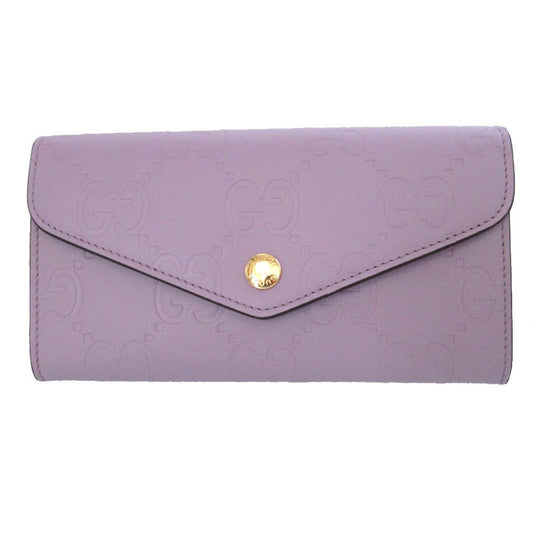 Gucci Jumbo GG Leather Lavender Purple Bifold Wallet