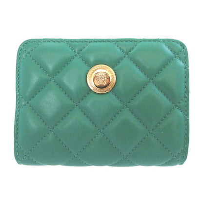 Versace Medusa Quilted Leather Green Bifold Wallet