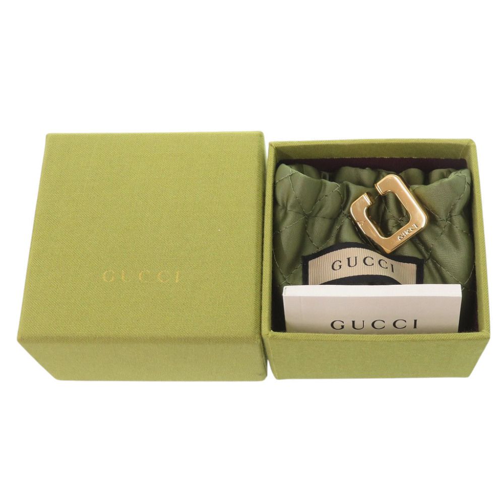 Gucci Square Ear Cuff Gold Metal Earrings — view 2