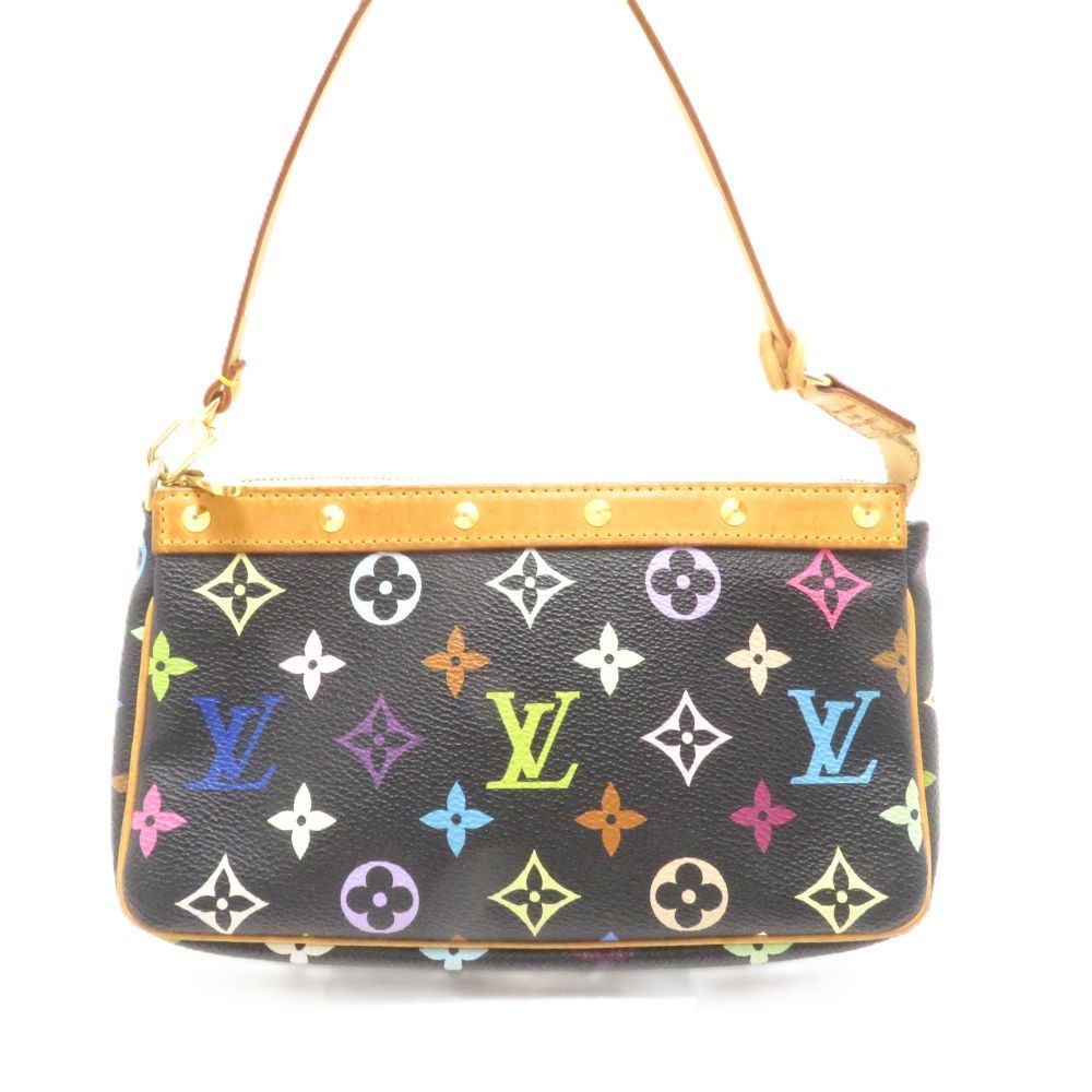 Louis Vuitton Pochette Accessoires Multicolor Noir Handbag Monogram