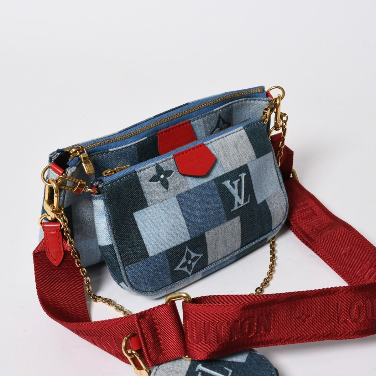 Louis Vuitton Multi Pochette Accessoires Pouch Denim Monogram — view 3
