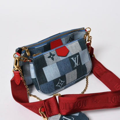 Louis Vuitton Multi Pochette Accessoires Pouch Denim Monogram — view 3