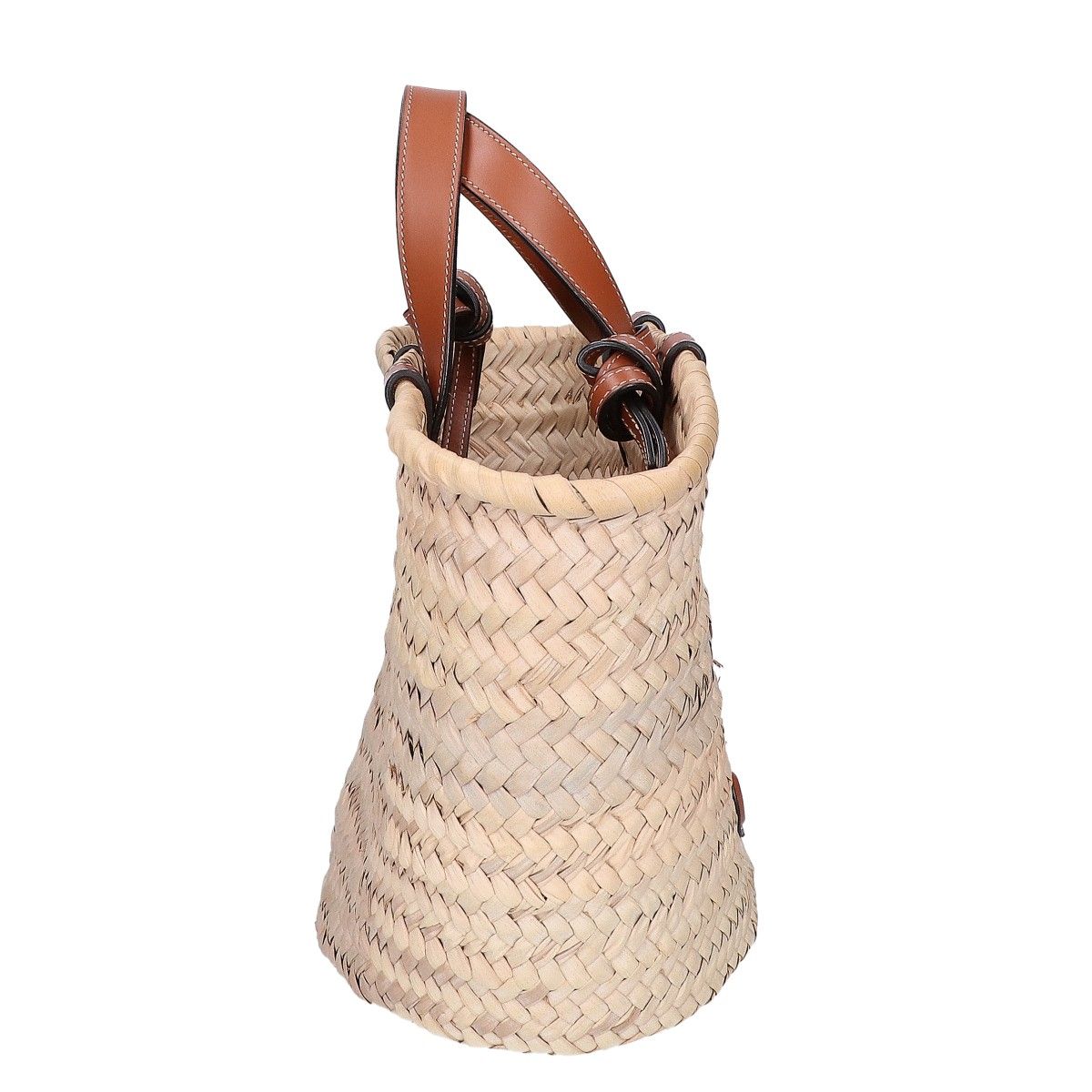 Celine Teen Classic Panier Raffia&calfskin Basket Bag — view 4
