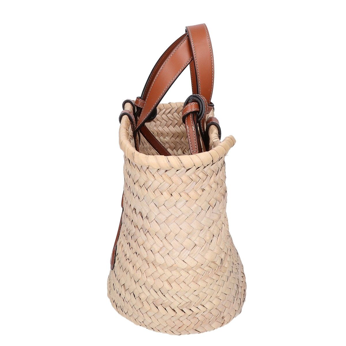 Celine Teen Classic Panier Raffia&calfskin Basket Bag — view 2