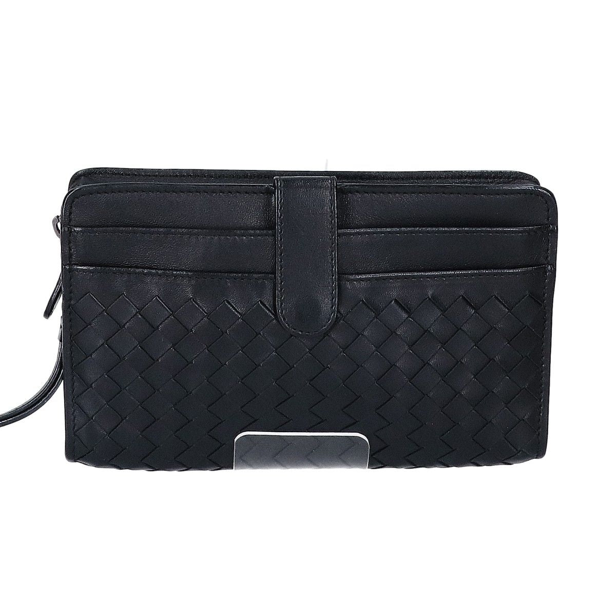 Bottega Veneta Leather Intrecciato Clutch