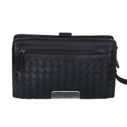 Bottega Veneta Leather Intrecciato Clutch — view 3