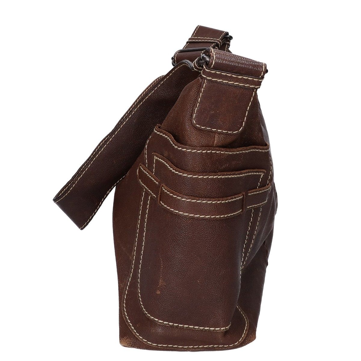 Bottega Veneta Leather Shoulder Bag Brown — view 2