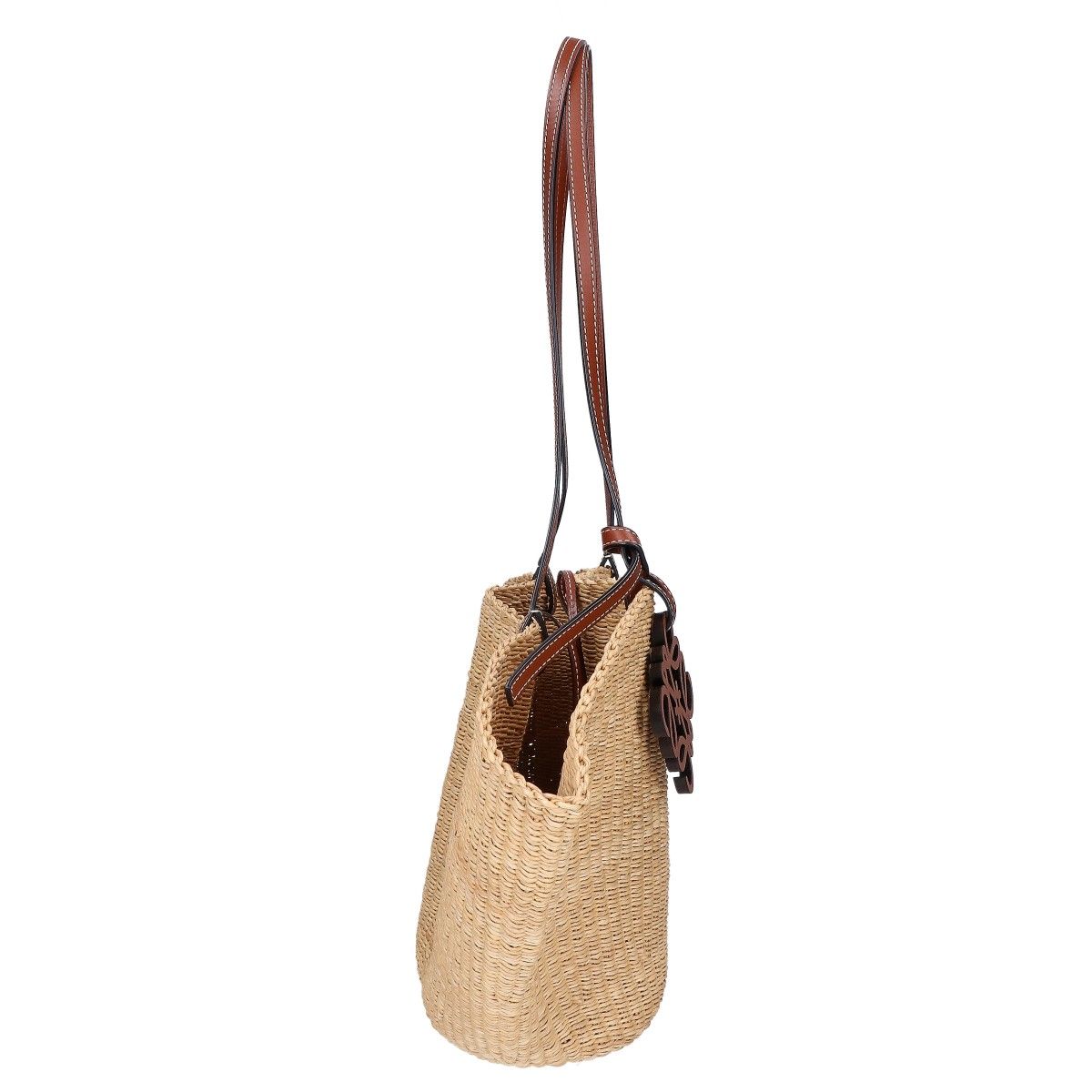 Loewe Elephant Grass & Calfskin Shell Basket Bag — view 4