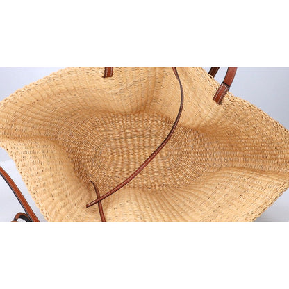Loewe Elephant Grass & Calfskin Shell Basket Bag — view 6