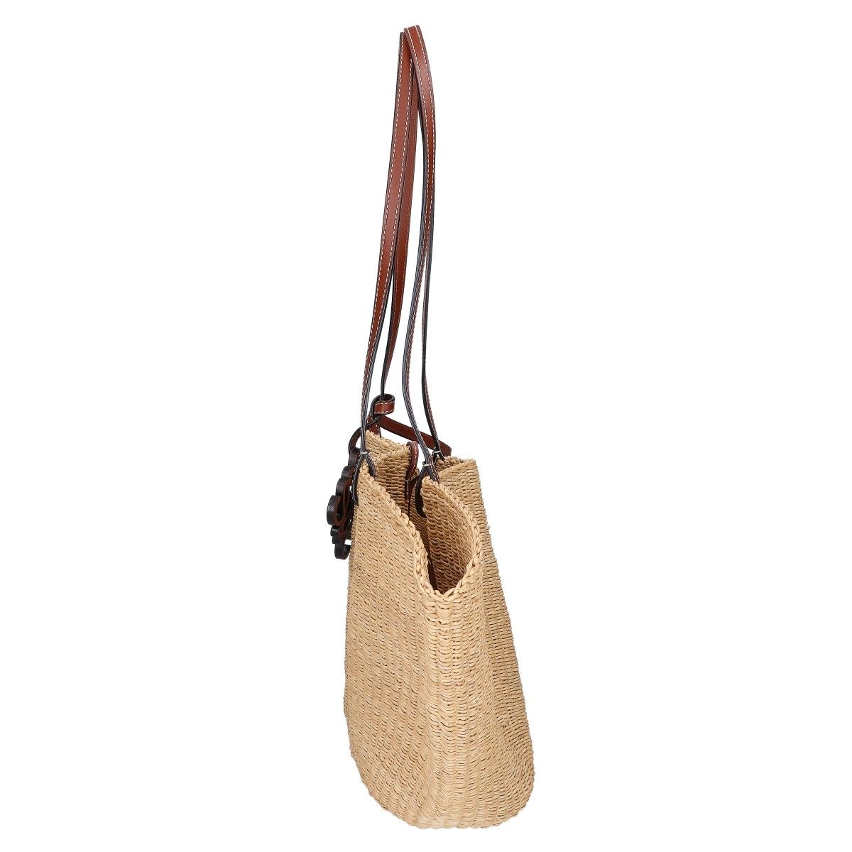 Loewe Elephant Grass & Calfskin Shell Basket Bag — view 2