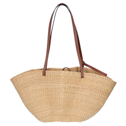 Loewe Elephant Grass & Calfskin Shell Basket Bag — view 3