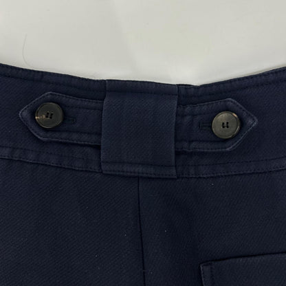 Dior Navy Wool Silk Zip Fly Culottes Pants — view 8