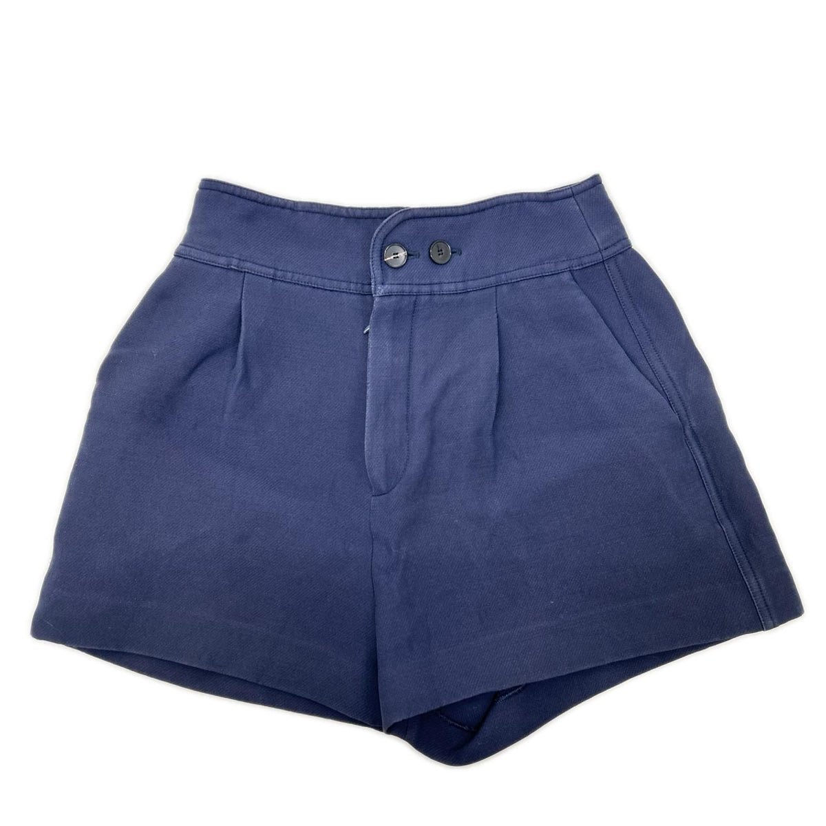 Dior Navy Wool Silk Zip Fly Culottes Pants