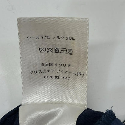 Dior Navy Wool Silk Zip Fly Culottes Pants — view 4