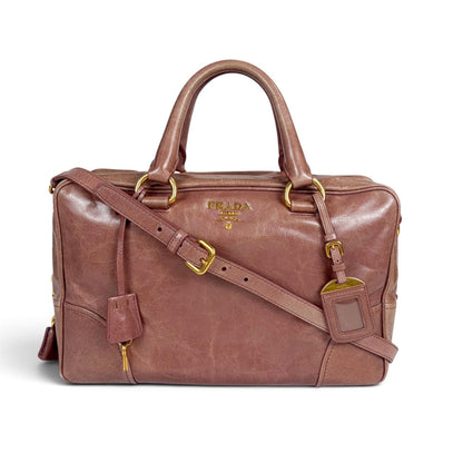 Prada Vitello Shine Leather 2-Way Mini Boston Bag