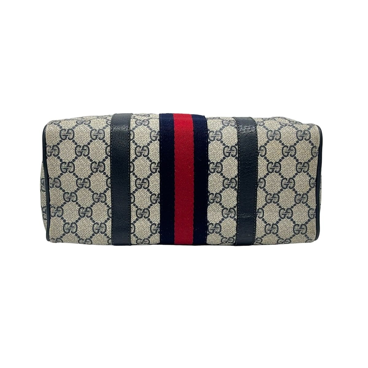 Gucci Handbag Collection GG Plus Supreme Ivory Dark Navy Red Leather — view 5