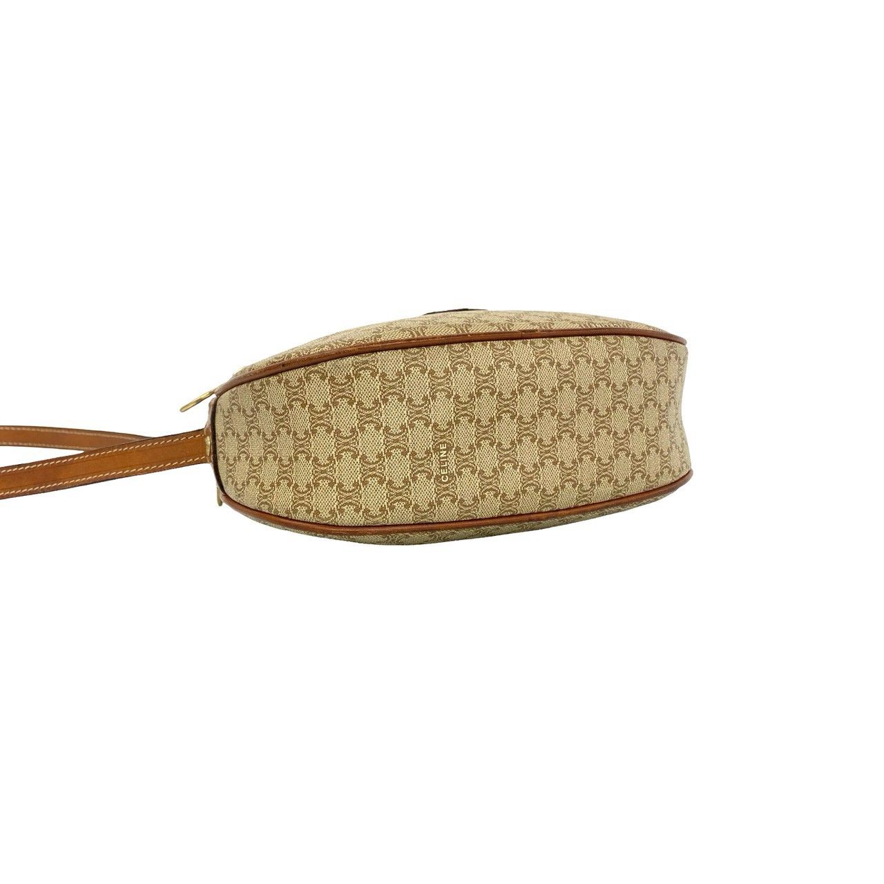Celine Vintage Macadam Blason Triomphe Logo Leather Mini Shoulder Bag Pochette — view 7