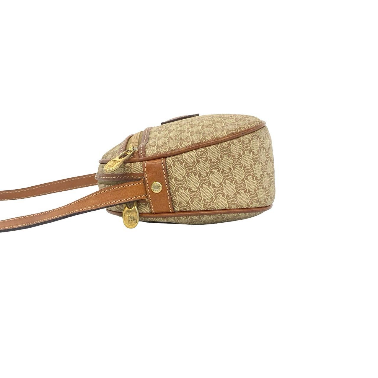 Celine Vintage Macadam Blason Triomphe Logo Leather Mini Shoulder Bag Pochette — view 5