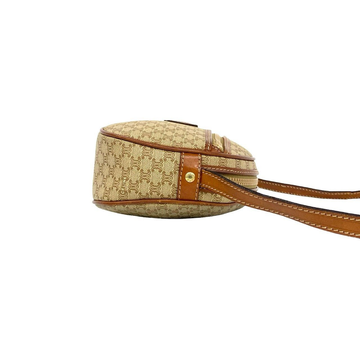 Celine Vintage Macadam Blason Triomphe Logo Leather Mini Shoulder Bag Pochette — view 6