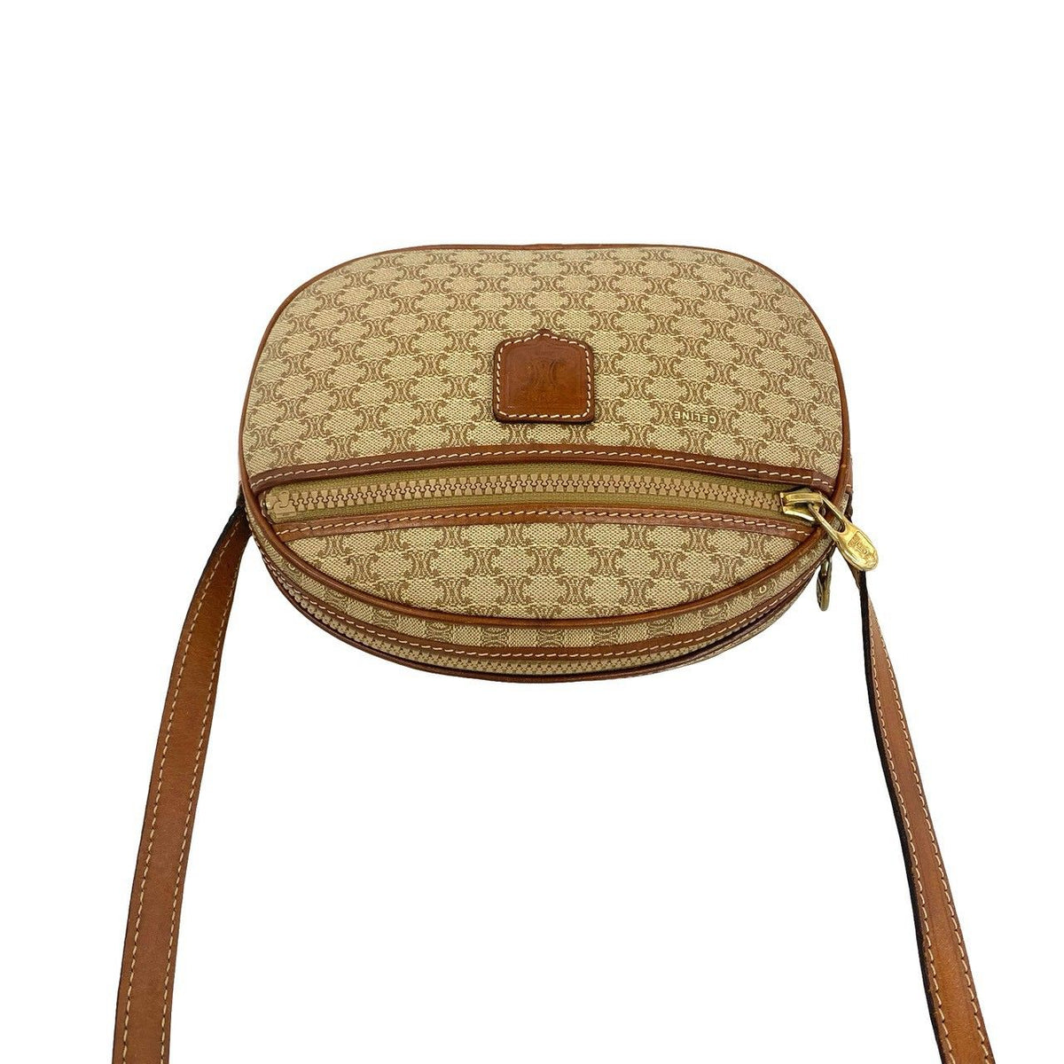 Celine Vintage Macadam Blason Triomphe Logo Leather Mini Shoulder Bag Pochette — view 4