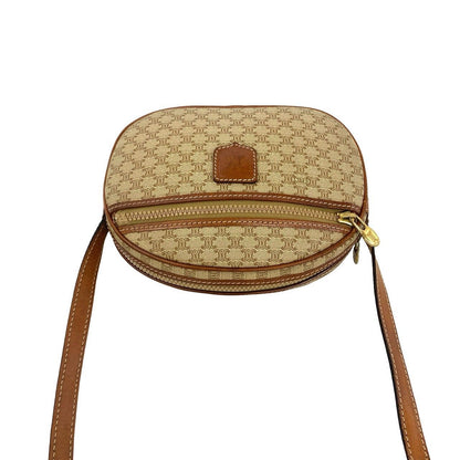 Celine Vintage Macadam Blason Triomphe Logo Leather Mini Shoulder Bag Pochette — view 4