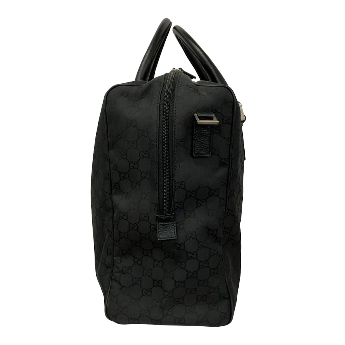 Gucci Boston Bag GG Pattern Black No Lock Leather — view 2