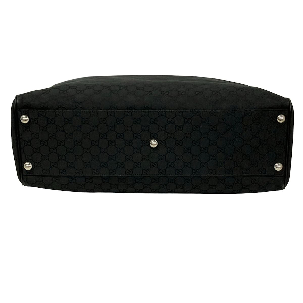 Gucci Boston Bag GG Pattern Black No Lock Leather — view 5