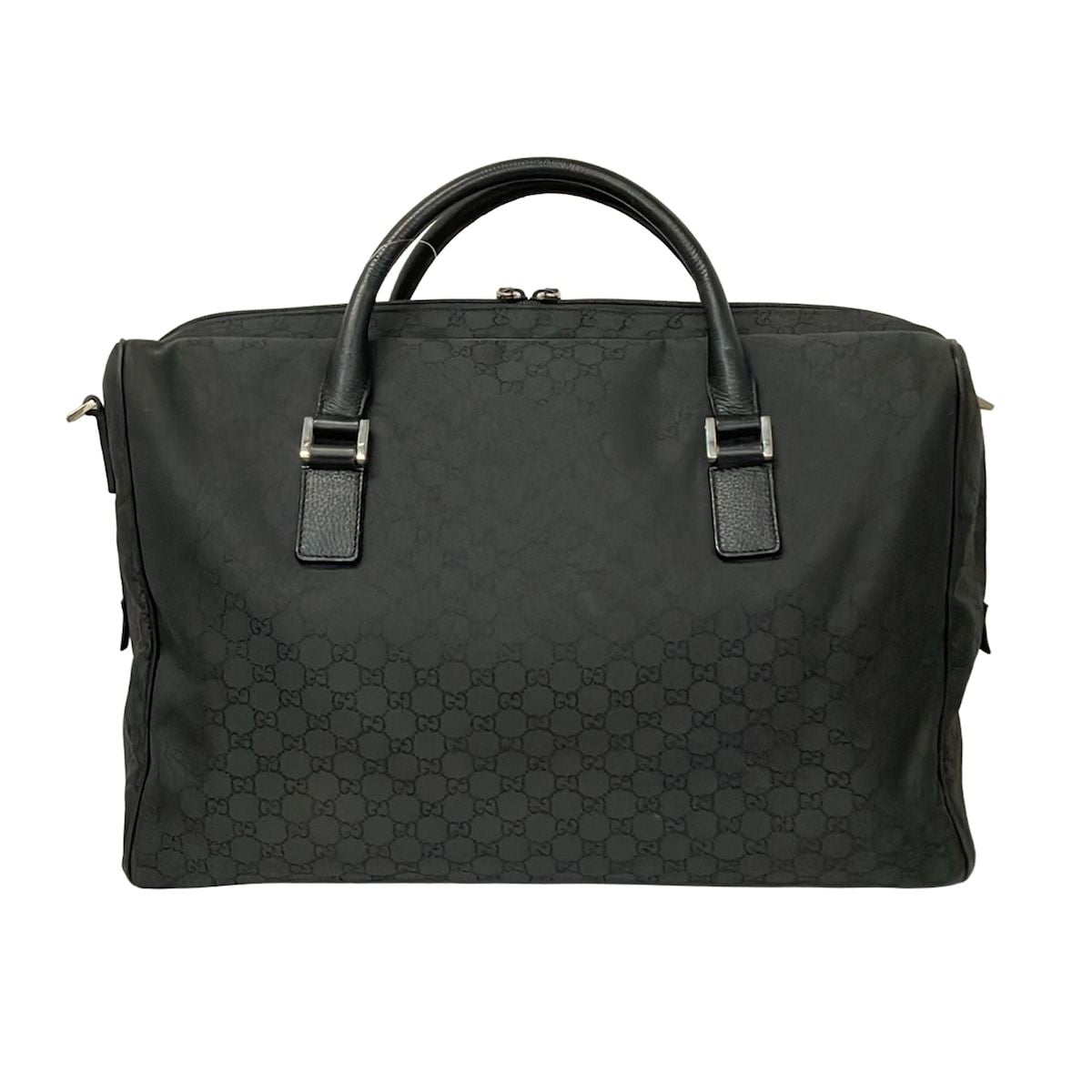 Gucci Boston Bag GG Pattern Black No Lock Leather — view 3