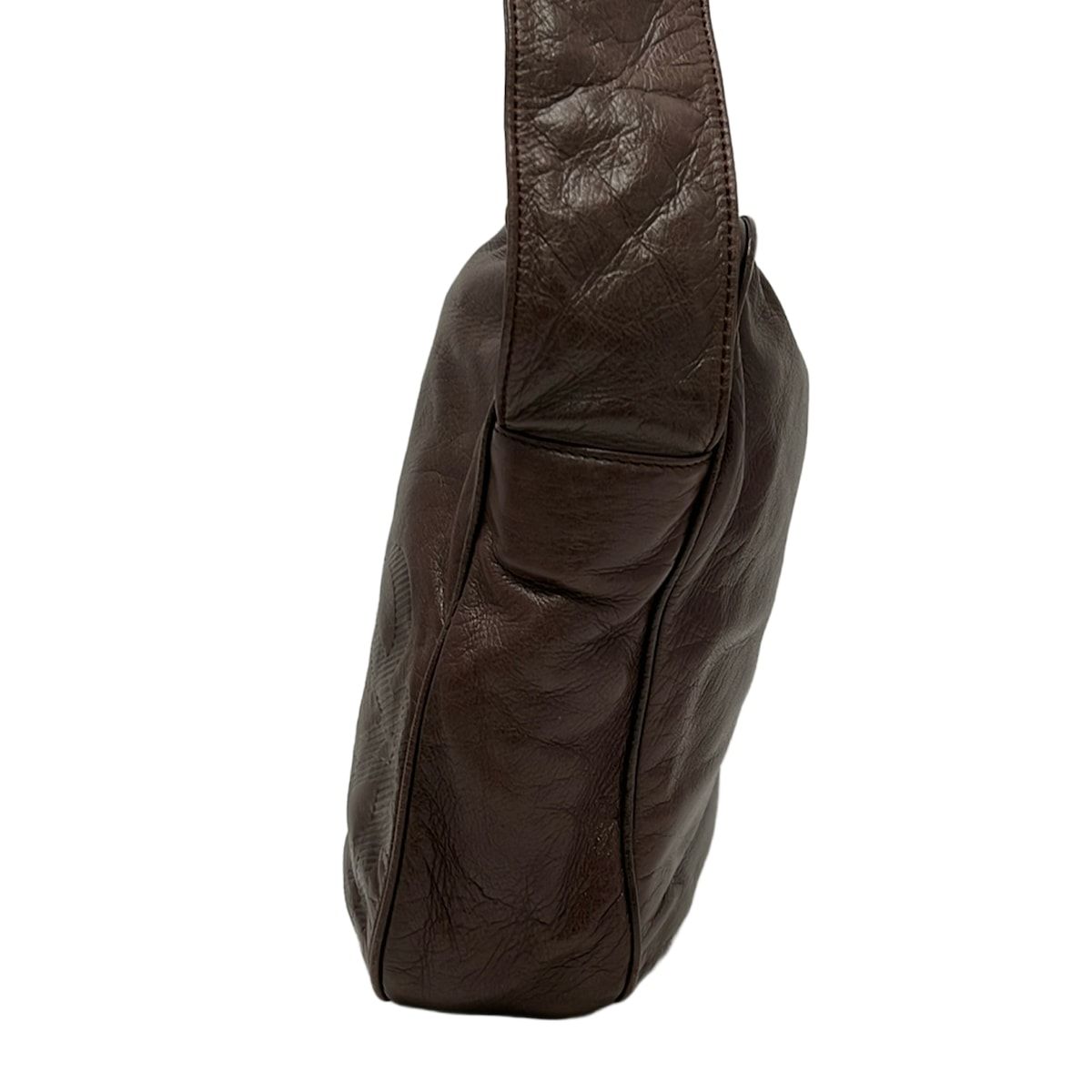 Loewe Shoulder Bag Dark Brown Anagram Leather — view 4