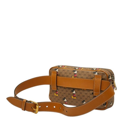 Gucci Micro GG Supreme Disney Collaboration Mickey Belt Bag Brown Leather — view 2
