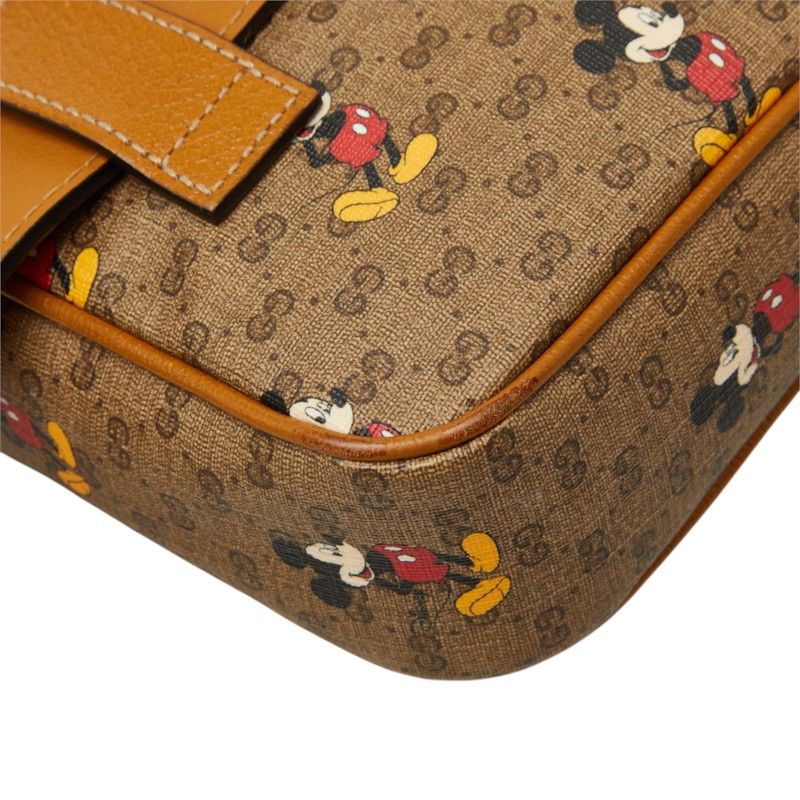 Gucci Micro GG Supreme Disney Collaboration Mickey Belt Bag Brown Leather — view 7