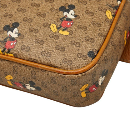 Gucci Micro GG Supreme Disney Collaboration Mickey Belt Bag Brown Leather — view 4
