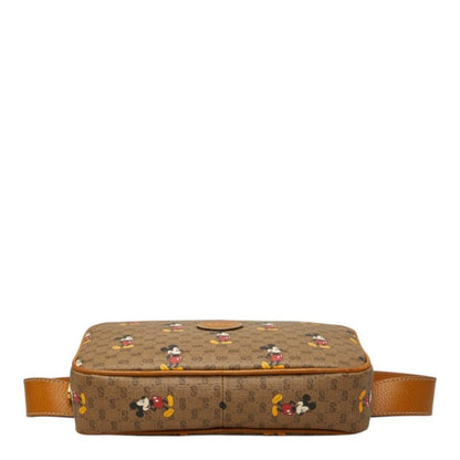 Gucci Micro GG Supreme Disney Collaboration Mickey Belt Bag Brown Leather — view 3