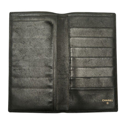 Chanel Bicolor Billfold Wallet Black Lambskin — view 6