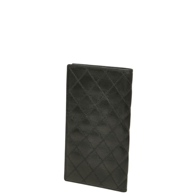 Chanel Bicolor Billfold Wallet Black Lambskin — view 2