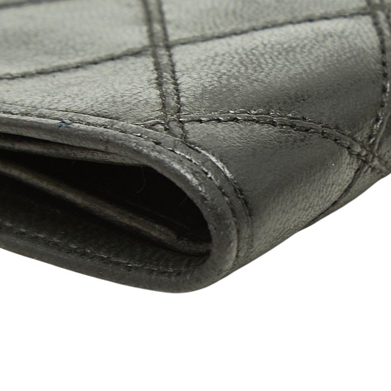 Chanel Bicolor Billfold Wallet Black Lambskin — view 5