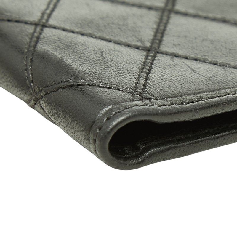 Chanel Bicolor Billfold Wallet Black Lambskin — view 4