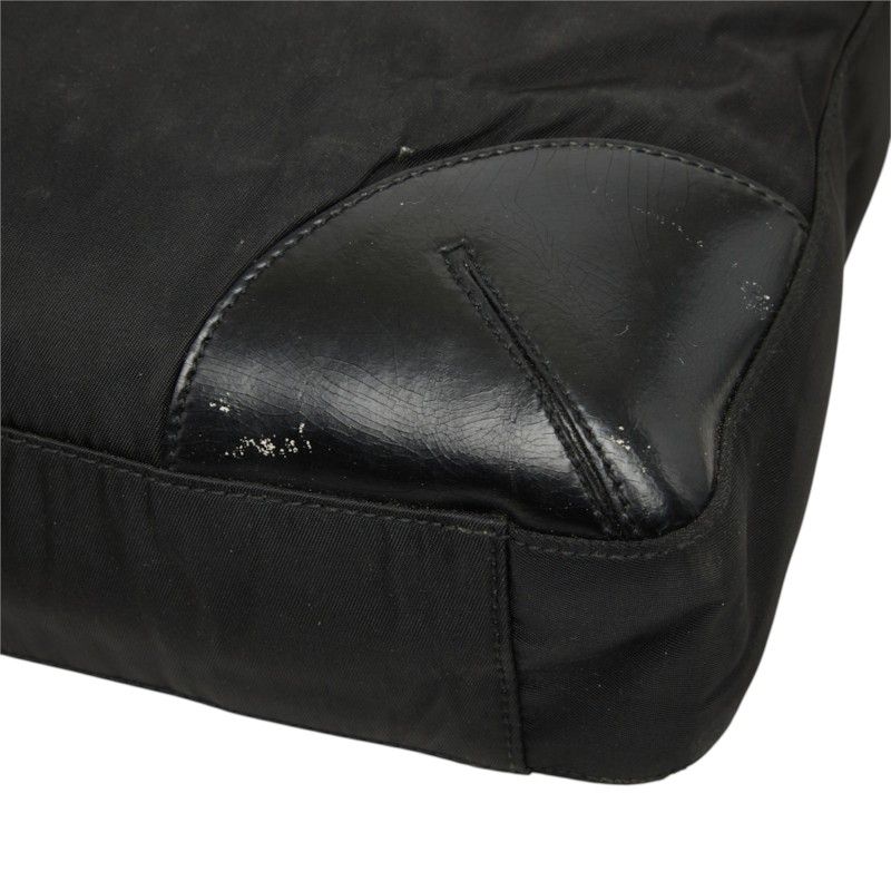 Prada Tote Shoulder Bag Black Nylon Leather — view 6
