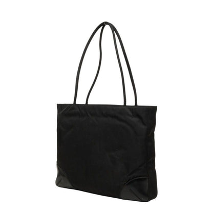 Prada Tote Shoulder Bag Black Nylon Leather — view 2