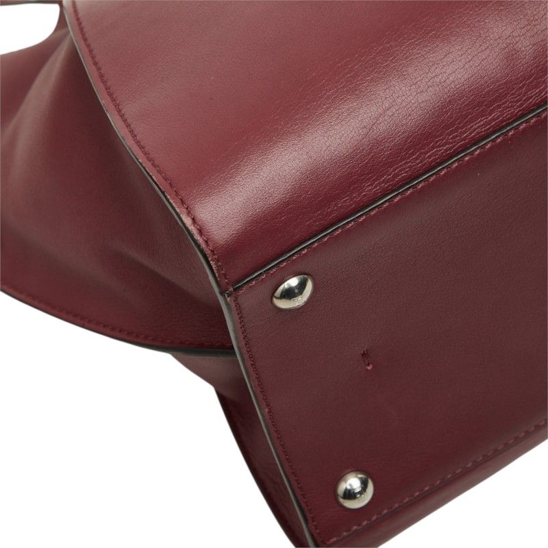 Fendi Shoulder Bag Wine Red Leather — view 5