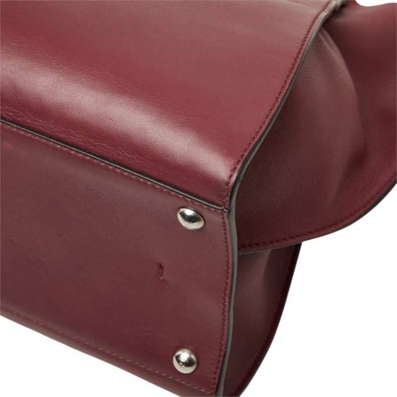 Fendi Shoulder Bag Wine Red Leather — view 4