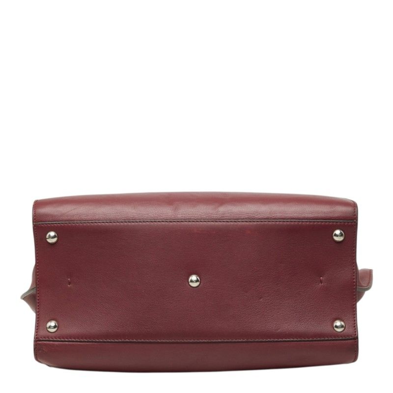 Fendi Shoulder Bag Wine Red Leather — view 3
