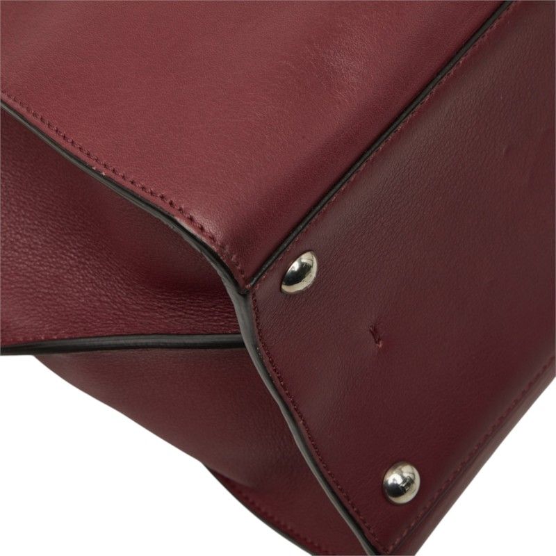 Fendi Shoulder Bag Wine Red Leather — view 7