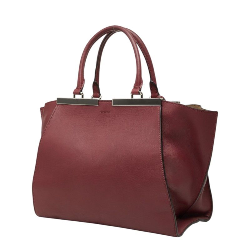 Fendi Shoulder Bag Wine Red Leather — view 2