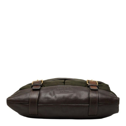 Prada Messenger Bag Crossbody Khaki Nylon Leather — view 3