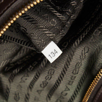 Prada Messenger Bag Crossbody Khaki Nylon Leather — view 7