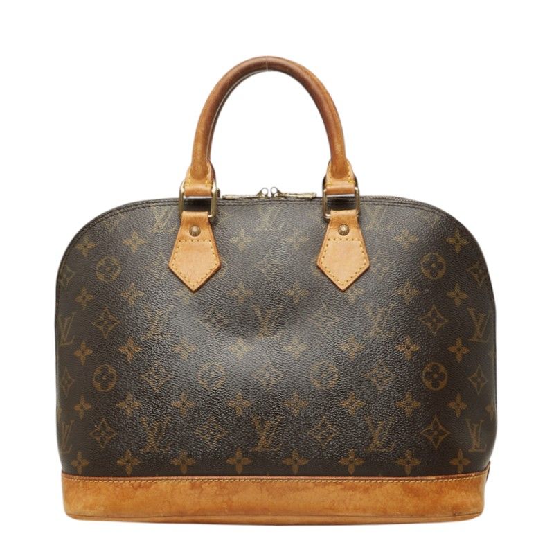 Louis Vuitton Monogram Alma PM Vintage Handbag Brown Leather